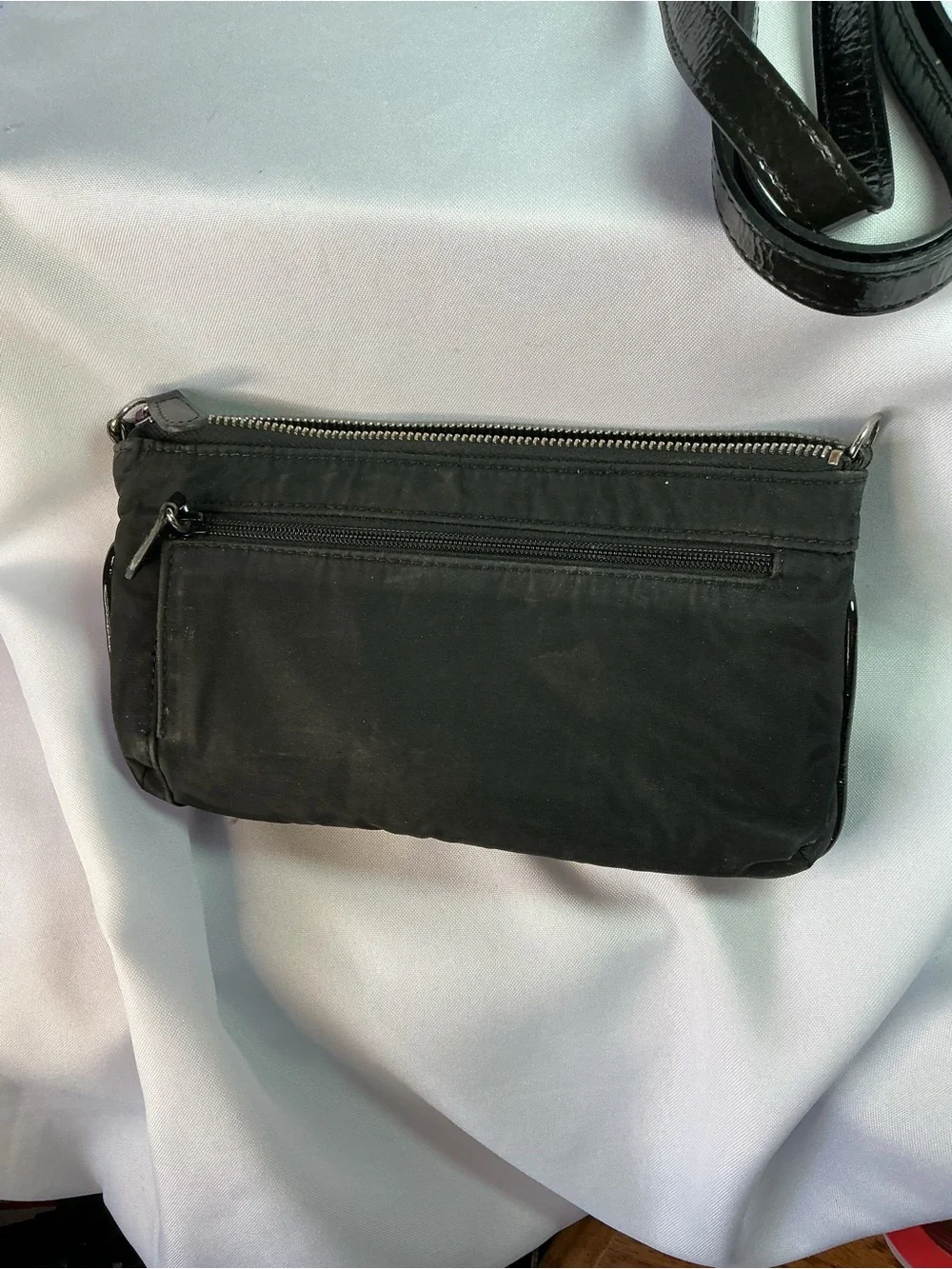 ★ Brighton Black Patent Croc Embossed Organizer Crossbody Wallet Bag